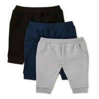 Garanimals Baby Boys osnovne Terry Jogger pantalone, 3 pakovanja, veličine 0 3M-24M