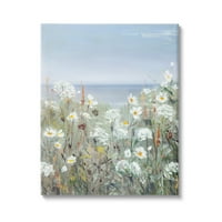 Stupell Industries Spring tratinčica cvijet cvjeta na plaži pogled na okean slika Galerija umotano platno Print zid Art, dizajn Sally Swatland