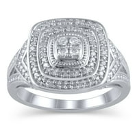 Carat T. W. JK-i2i Forever Bride - ograničeno izdanje dijamantskog jastuka u srebru veličine 4