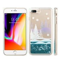 3D Winter Sparkle Glitter Waterfall futrola za telefon Apple iPhone Plus Plus-Interaktivna vodena tečnost
