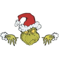 Visoka svečana ograda Sjeća dr. Seuss Grinch kao dekoracija Božićnika Santa