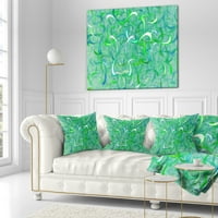 Designart zeleni akvarel fraktalni uzorak - apstraktni jastuk za bacanje - 16x16