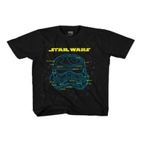 Star Wars Boys EP karta kratka rukava grafička majica, veličine 4-18