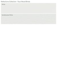 Prilagođena Kolekcija Reflections, 2 Cordless Fau Drvene Rolete, Bijele, 18 Širina 72 Dužina