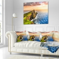 Designart cijena okeana na zalasku sunca - jastuk za bacanje fotografije - 18x18