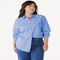 Ženska kutijasta košulja tunike sa dugim rukavima, veličine XS-XXXL
