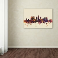 Zaštitni znak likovne umjetnosti' Atlanta Georgia Skyline ' platnena Umjetnost Michaela Tompsetta