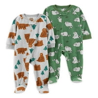 Carter's Child Of Mine pidžama s nogama za bebe i dječaka, 2 pakovanja, veličine 12M-5T