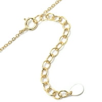 Marisol & Poppy Plus početno slovo R ekstender ogrlica za žene u 14k pozlaćenom preko Sterling srebra