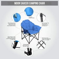 Studio predimenzionirana podstavljena Mjesečeva stolica za kampiranje sklopive stolice za tanjire sa držačem