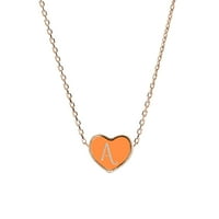 Reverzibilna početna ogrlica Za srce Pink Bo u ružičastom zlatnom tonu-narandžasta