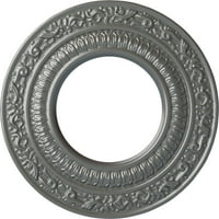 Ekena Millwork 1 8 od 1 8 ID 1 2 P Andrea plafon medaljon, Ručno obojene srebro
