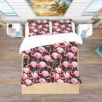 Designart' Šareni Flamingo ' Set Tropskih Popluna