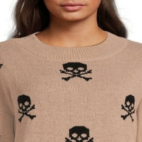 No Boundaries Juniors razgovorni pulover džemper, srednja težina, veličine XS-XXXL