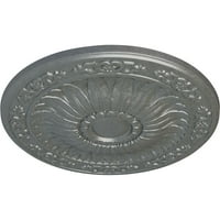 Ekena Millwork 1 4 od 1 2 P Lunel plafonski medaljon, ručno obojena platina