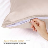 Jedinstveni povoljni komplet svilenkaste satenske jastučnice jastučni poklopac karamel putovanja