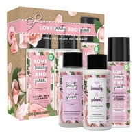 Love Beauty and Planet šampon i regenerator Poklon set, paraben i bez silikona, Murumuru puter i ruža, komad