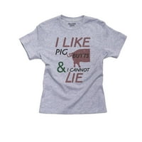 Smiješno volim da svinja ne mogu lagati pamučnu majicu od pamučne majice mladih mladosti