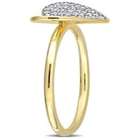 Karat TW dijamant 10k prsten za srce od žutog zlata