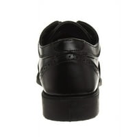 Josmo Boys Wingtip Oxford čipke haljine cipele - crna, 4