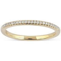1 10ct TDW Diamond 10k vjenčani prsten od žutog zlata