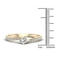 Imperial 1 2CT TDW Diamond 10k Bypass zaručnički prsten od žutog zlata