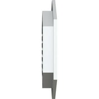 Ekena Millwork 16W 16 H vertikalni Zabatni otvor: funkcionalan, PVC Zabatni otvor w 1 4 ravni okvir ukrasa