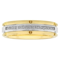 Muški ct. TW dijamantski prsten u volframovom tonu žutog zlata - vjenčani prsten
