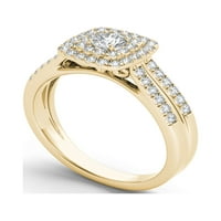 Karat TW dijamantski dvostruki Halo 10kt zaručnički prsten od žutog zlata
