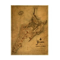 Red Atlas Designs' Macau 1889 ' Canvas Art
