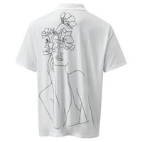 Retro muški polo majica muški casual patentni zatvarač klasik fit modna košulja Slim Fit tiskane majice kratkih