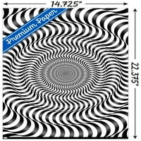 Zidni plakat za optičku iluziju Zebre Stripe, 14.725 22.375