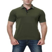 Bomotoo muns majice rever vrat kratki rukav polo majica Atletski ljetni vrhovi Radni pulover vojska zelena