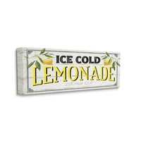 Stupell Industries stalak za piće znak ledeno hladna limunada fraza platneni zid umjetnički dizajn Jennifer