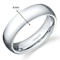 Muška srebrna boja Comfort Fit vjenčani prsten u kobaltu