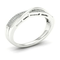 1 10ct TDW dijamantski modni prsten srebra