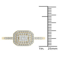 Imperial 1 4CT TDW dijamantski 10k prsten od žutog zlata u klasteru Halo
