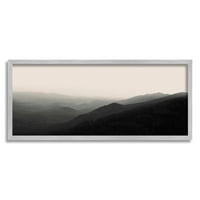Stupell Svečani Magloviti Planinski Vrhovi Pejzažna Fotografija Siva Uokvirena Umjetnost Print Zidna Umjetnost