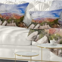 Designart Eye Looking at the Grand Canyon - pejzažni štampani jastuk za bacanje - 12x20
