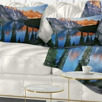 Dizajdbal Prekrasan jezero za jezero Kanada - Pejzažni jastuk od tiskanog bacanja - 12x20