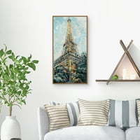 Eiffelova apstrakcija Studio Arts Framered Canvas Art Print