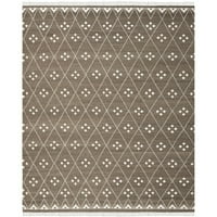 Prirodni kilim blaine gemetrski tepih za trkač, smeđa bjelokornica, 2'3 8