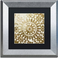 Zaštitni znak Likovna umjetnost marokansko zlato i umjetnost platna u boji Pekara, crna mat, srebrni okvir