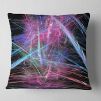 Designart ružičasto plava magični fraktalni uzorak - apstraktni jastuk za bacanje - 16x16