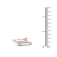 1 20ct TDW Diamond 10k Rose Gold Arrow modni prsten