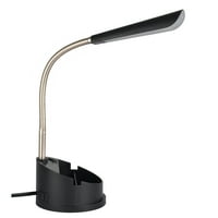 Glavni oslonci LED stolna lampa za organizatore sa izlazom naizmenične struje, crna, plastična završna obrada,