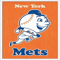 New York Mets - Retro Logo Zidni Poster, 22.375 34