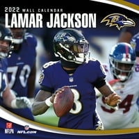 Baltimore Ravens Lamar Jackson Igrač Zid Kalendar Turner Sports