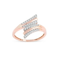 1 10ct TDW dijamant 10k bijeli Zlatni modni prsten