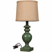 Better Homes and Gardens® Green Distressed finish Tabela Lamp